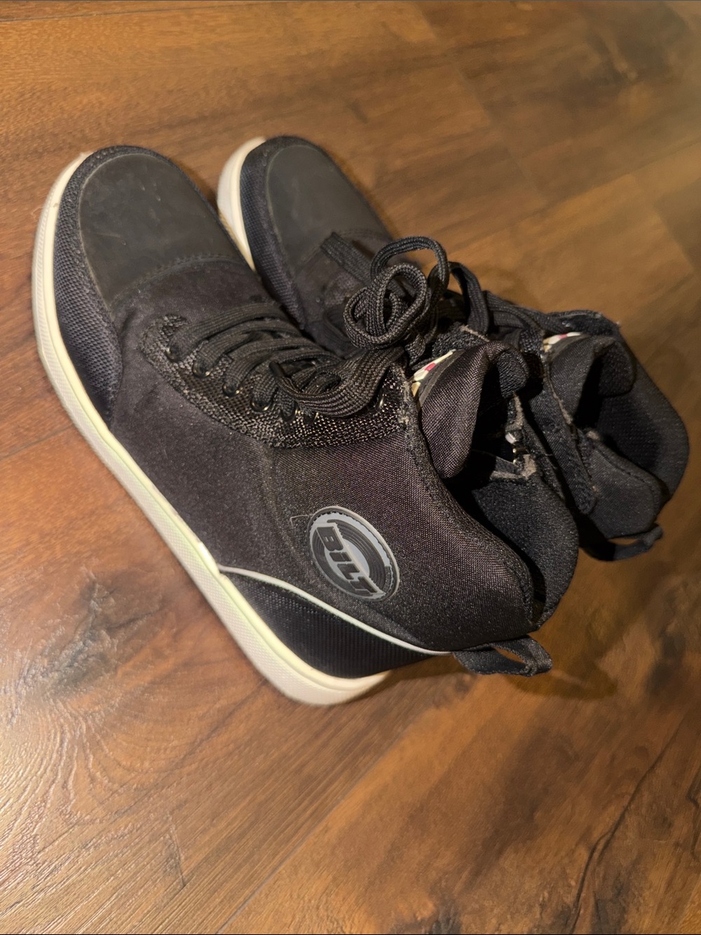 BILT Motorcycle Sneaker Shoes High Top Black Sz 8